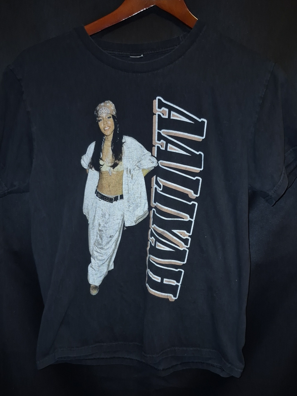 Aaliyah Graphic T Shirt BLACK IN COLOR SIZE LARGE